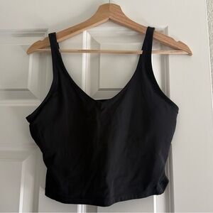 Black V-neck Tank Top